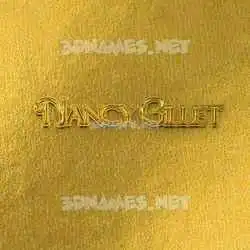 nancy gillet in All Gold style - 3D name wallpaper