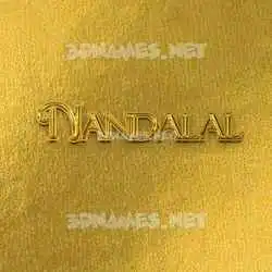 nandalal in All Gold style - 3D name wallpaper