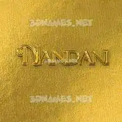 nandani in All Gold style - 3D name wallpaper