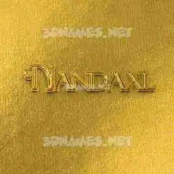 nandaxl in All Gold style - 3D name wallpaper