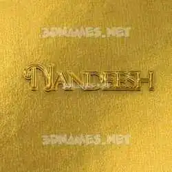 nandeesh in All Gold style - 3D name wallpaper