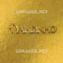 nandinho in All Gold style - 3D name wallpaper