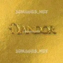 nandor in All Gold style - 3D name wallpaper