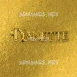 nanette in All Gold style - 3D name wallpaper