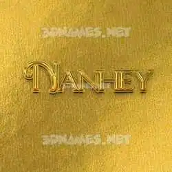 nanhey in All Gold style - 3D name wallpaper