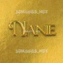nanie in All Gold style - 3D name wallpaper
