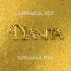 nanita in All Gold style - 3D name wallpaper