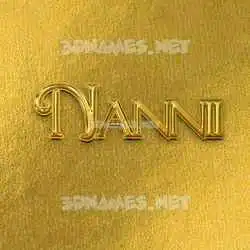 nannii in All Gold style - 3D name wallpaper