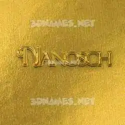 nanosch in All Gold style - 3D name wallpaper