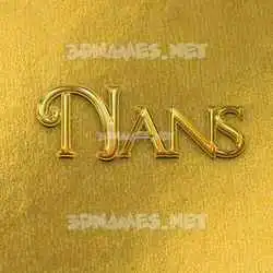 nans in All Gold style - 3D name wallpaper