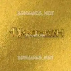 nantheesh in All Gold style - 3D name wallpaper