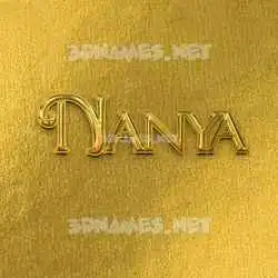 nanya in All Gold style - 3D name wallpaper