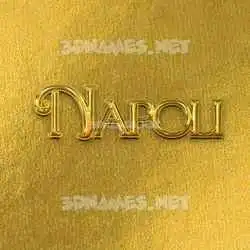 napoli in All Gold style - 3D name wallpaper