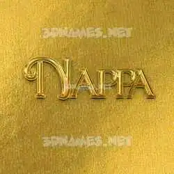 nappa in All Gold style - 3D name wallpaper