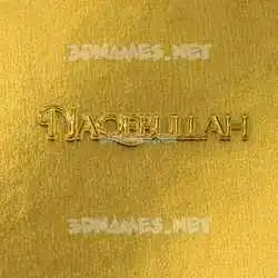 naqebullah in All Gold style - 3D name wallpaper