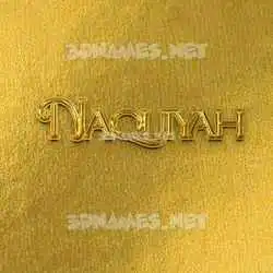 naquiyah in All Gold style - 3D name wallpaper