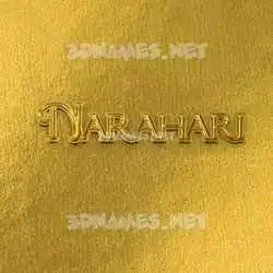 narahari in All Gold style - 3D name wallpaper