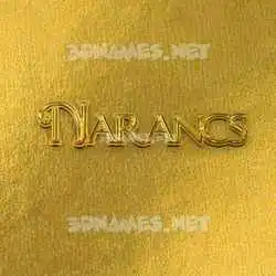 narancs in All Gold style - 3D name wallpaper
