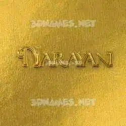 narayani in All Gold style - 3D name wallpaper