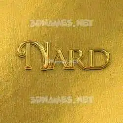 nard in All Gold style - 3D name wallpaper