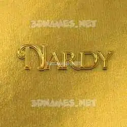 nardy in All Gold style - 3D name wallpaper