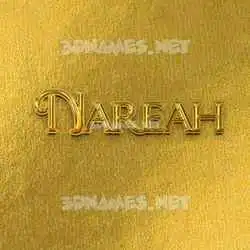 nareah in All Gold style - 3D name wallpaper
