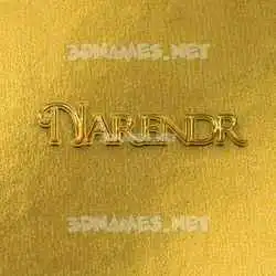 narendr in All Gold style - 3D name wallpaper