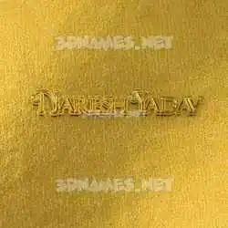 naresh yadav in All Gold style - 3D name wallpaper