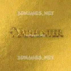 narfunter in All Gold style - 3D name wallpaper