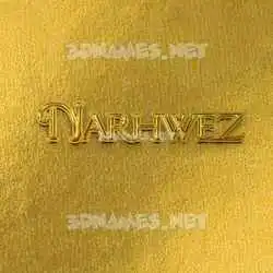 narhwez in All Gold style - 3D name wallpaper