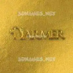 narmer in All Gold style - 3D name wallpaper