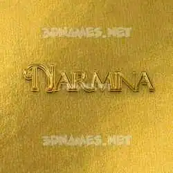 narmina in All Gold style - 3D name wallpaper