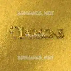 narsons in All Gold style - 3D name wallpaper