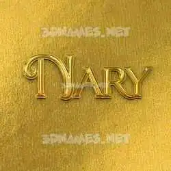 nary in All Gold style - 3D name wallpaper