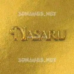 nasaru in All Gold style - 3D name wallpaper