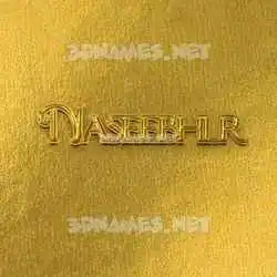 naseebhlr in All Gold style - 3D name wallpaper