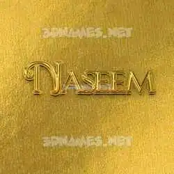 naseem in All Gold style - 3D name wallpaper