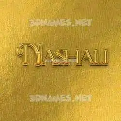 nashali in All Gold style - 3D name wallpaper