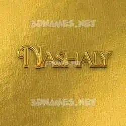 nashaly in All Gold style - 3D name wallpaper