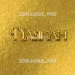 nasihah in All Gold style - 3D name wallpaper