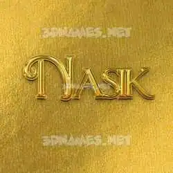 nasik in All Gold style - 3D name wallpaper