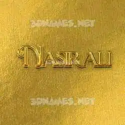nasirali in All Gold style - 3D name wallpaper