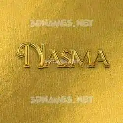 nasma in All Gold style - 3D name wallpaper