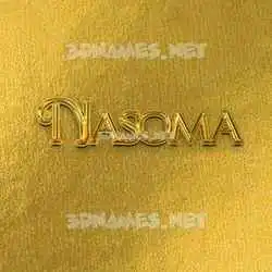 nasoma in All Gold style - 3D name wallpaper