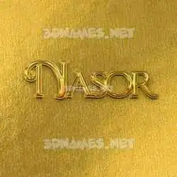 nasor in All Gold style - 3D name wallpaper