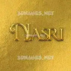 nasri in All Gold style - 3D name wallpaper