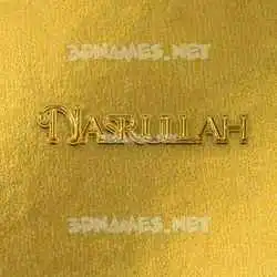 nasrullah in All Gold style - 3D name wallpaper