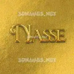 nasse in All Gold style - 3D name wallpaper