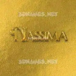 nassima in All Gold style - 3D name wallpaper