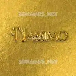 nassimo in All Gold style - 3D name wallpaper